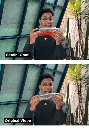 Gemini Omni Sedang Memasak!🔥🔥 Lo bisa edit video kayak nambahin object baru, ganti background hingga ubah atmosphere cuma lewat prompt sederhana! Meskipun mungkin harus beberapa kali generate yaa, gak bisa langsung jadi! Tapi menurut gua ini peningkatan yg signifikan dari versi sebelumnya! Oiyaa ini baru versi Flash model cuy, which means harusnya bakal makin gila lagi kedepannya! #GeminiOmni #GoogleAI #AIVideoEditing #CreativeAI @Google Indonesia