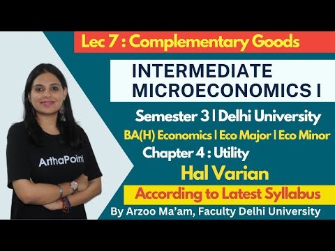 Complementary Goods | INTERMEDIATE MICROECONOMICS 1 | ECO(H) SEM 3 COACHING | ECO MAJOR | ECO MINOR