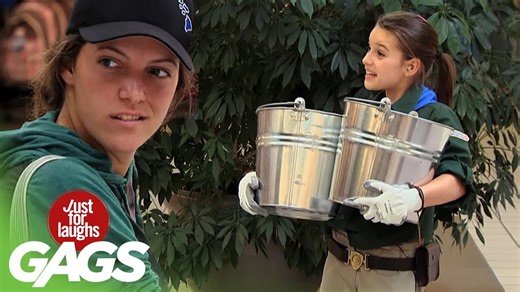 Strongest girl prank.