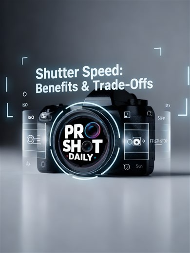 “Shutter Speed: Benefits & Trade-Offs” Shutter speed controls motion in your photos — and every choice has trade-offs A fast shutter speed freezes movement but needs more light. A slow shutter speed lets in more light but can introduce motion blur. If your photos are blurry or feel stiff, shutter speed is usually the reason. 👉 Save this for later 👉 Follow for clear, beginner-friendly photography tips #shutterspeed #photographytips #learnphotography #beginnerphotography #dslrphotography #camera