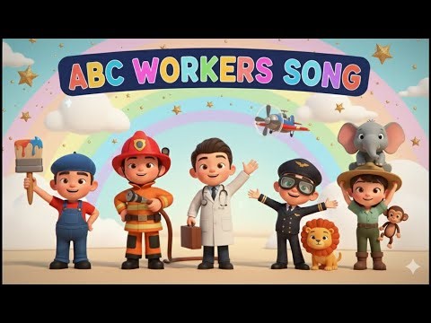 ABC Workers Song for Kids | A to Z Jobs & Community Helpers | Fun 3D Animation & Learning