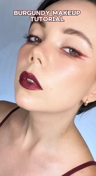 Burgundy makeup tutorial