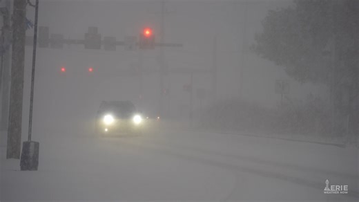 📹❄️ Some video from the fast-moving snow squall that tore through the region, rapidly dropping visibility and making for a slow, hazardous drive for motorists. | Erie Weather Now