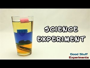 Density Rainbow Water - Science Experiment
