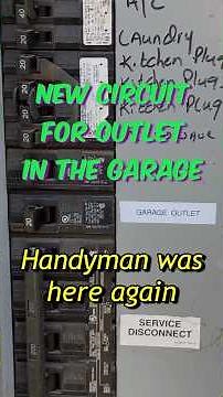 Install New Circuit for Garage Outlets & Lighting