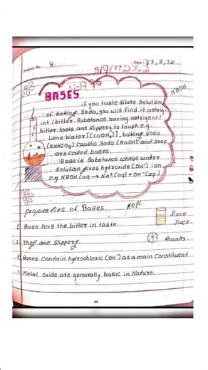 Introduction of Acid and Base//project book complete//8th class//Science 🧪🔭//Chemistry