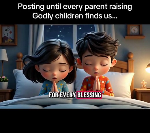 Children Bedtime prayer 🙏😴 Let your child sleep in peace with this calming bedtime prayer ❤️#christiantiktok #bedtimeprayer #bedtimestory #christiankids #jesus