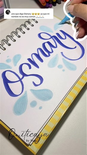 Nombres en Lettering con Brush pen