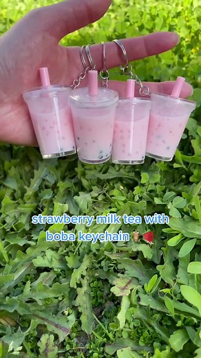 Boba Keychains from a Small Business
