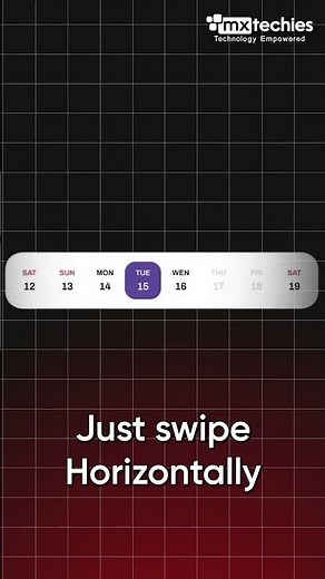 Mendix Horizontal Date Picker Widget – Swipe to Select Dates!