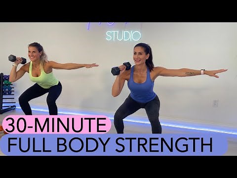 30-Min. Full Body Dumbbell Workout / No Jumping / All Standing / Total Body Strong, Toned & Sculpted