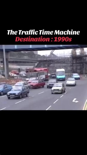The Traffic Time Machine - #1990s #fyp #foryoupage #classiccars traffic, #timemachine timetravel, oldcarsoftiktok, old cars, buses, retro, sheffield, queen, too much love will kill you