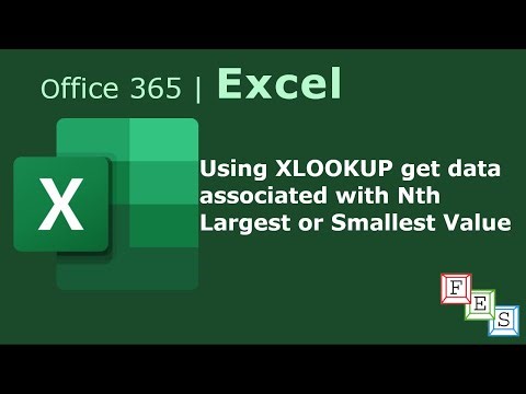 How to get data associated with Nth Largest or Smallest value using XLOOKUP in Excel - Office 365
