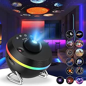 Galaxy Projector, 13 in 1 Star Projector Planetarium with Dynamic HD Image Effects, Realistic Meteor Starry Light for Bedroom Ceiling, Kids & Adults