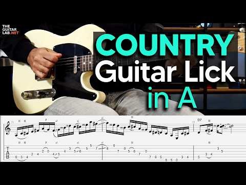 Learn Chicken Pickin’ Country Licks in A With Tabs