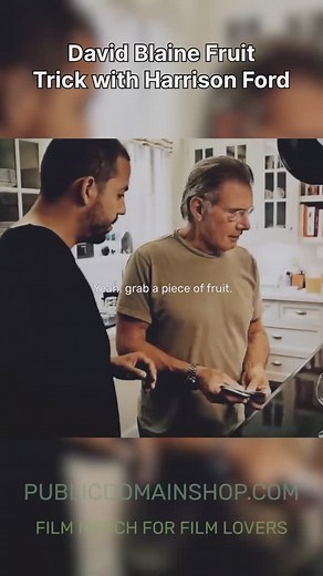 #davidblaine does a magic trick on #harrisonford in his house | #funny | PD Archives | Public Domain