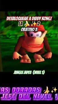 How to EASILY UNLOCK DIDDY KONG in Donkey Kong 64? Golden Banana 2 Jungle Japes | English Guide