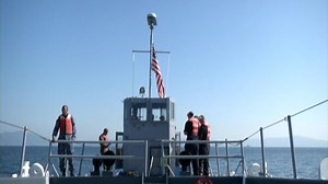 A Vietnam-era Mike boat sailing to Target Island