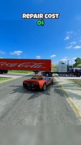 Which car overtakes the truck and what is the repair cost? #beamng #beamngdrive #beamngcrash | CrashWizard