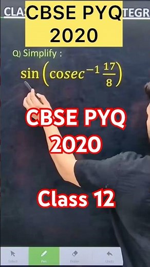 Q) Simplify : sin(co𝑠𝑒𝑐^(−1) 17/8)}#class12maths #shivangmathsacademy #cbsemaths #cbsemaths