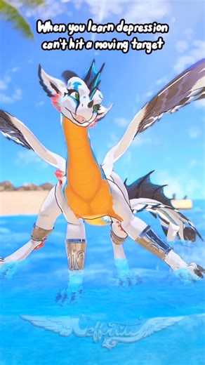 Neffertity on Instagram: "Depression can't hit a moving target you know 💃🕺💃💃 -- #vrchat #dragoness #mlp"