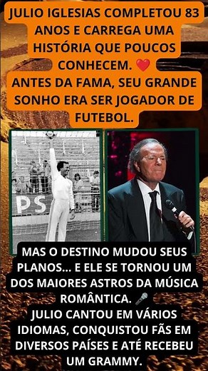 JULIO IGLESIAS COMPLETOU 83 ANOS E CARREGA UMA HISTÓRIA QUE POUCOS CONHECEM