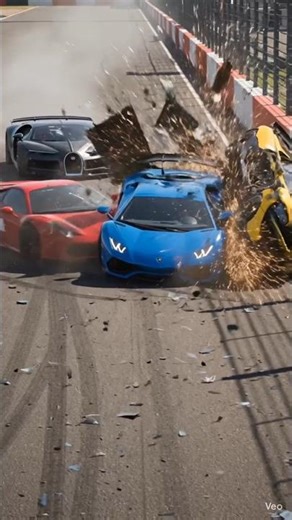 Supercar Crash at Full Speed 😱 | Daylight Racing Gone Wrong #car #racing #shorts