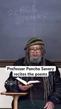 ✍🏿Professor Pancho Savery recites some favorite poems in honor of Black History Month
