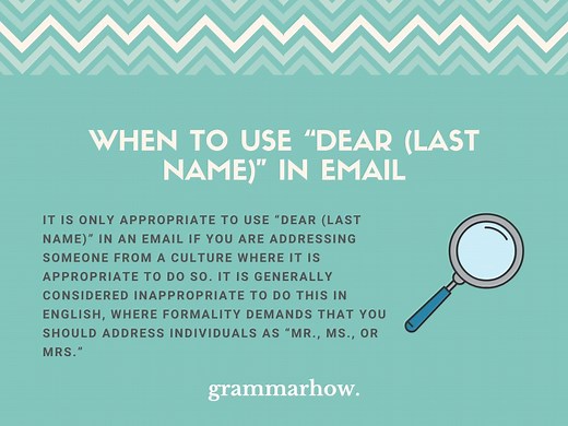When to Use "Dear (Last Name)" in Email