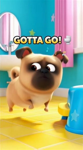 Potty Training Song 🚽 Pug Puppies | Toddler Learning Songs