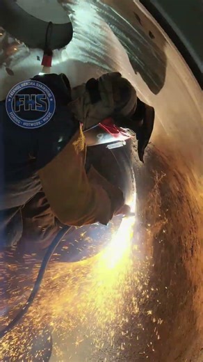 Air Arc (gouging) 6" thicknes set-in nozzle to shell joint #engineering