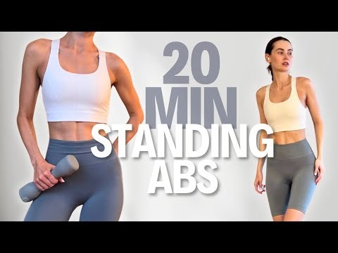 20-Minute Standing ABS Workout with Dumbbells | No Floor Exercises | At-Home Core & Fat Burn