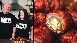 798K views · 1K reactions | Today, Todd and I are here to show you how to make these glorious Bacon Wrapped Smoked Armadillo Eggs! Come follow along and hang out with us! PRINTABLE RECIPE HERE: https://heygrillhey.com/bacon-wrapped-armadillo-eggs/ | Hey Grill, Hey by Susie Bulloch | Facebook