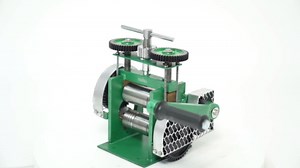 Manual Rolling Mill Machine, Rolling Mill Jewelry, 1.8inch Sheet Width Metal Wire Flat Jewelry Tool w/Three-in-One 55HRC Steel Rollers Double-sided Gears A3 steel cover for Pressing Meta, Wire, Flat