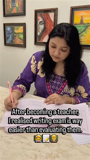 Evaluating answer scripts deserves a separate degree 🥲 #teacherlife #pov #exam #school #exammemes