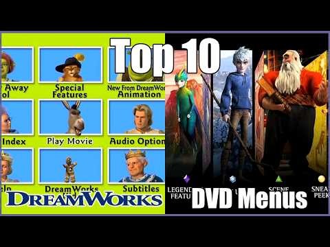 Top 10 DreamWorks DVD Menus