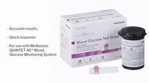 McKesson Quintet AC Blood Glucose Test Strips, 1 pk | Auto Coding, Noble Electrode Strips, for Self-Testing