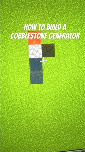 How to build a cobblestone generator in Minecraft #minecraft #likeandsubscribe #fyp #smallyoutuber