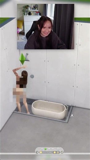 I made a CUSTOM BATH & SHOWER combo hack in The Sims 4 🛀 #ad #sims4hacks #tipsandtricks #sims4