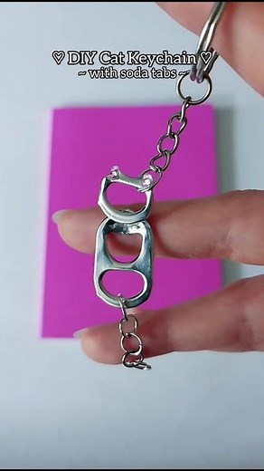 Cute AND Easy DIY | How to make a CAT Keychain WITH Soda Tabs