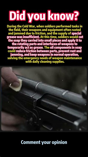Cold War Soldiers Used Soap as Emergency Grease#history