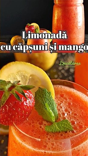 Strawberry and Mango Lemonade 🍹 Refreshing and perfect for summer