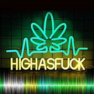 Green Leaf Weed LED Neon Light Sign - Perfect for Wall Decor in Bedroom, Living Room, Bar, Game Room, Hotel, Birthday Party, Restaurant, and Christmas - Unique Gift for Loved Ones - 16x12 Inches