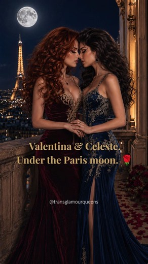 Valentina & Celeste Under the Paris Moon 🌙 Trans Queens at Midnight #TransGlamourQueens #transgirl