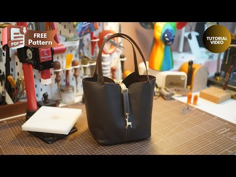 [LeatherCraft] Tulip Bucket Bag 4K / FREE PDF PATTERN