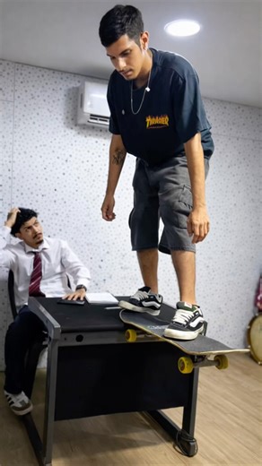 A skateboarder at a job interview #shorts #skate