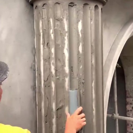 Construction Techniques To Decorate Beautiful Round Porch Columns Using Fine Sand Cement #brick #bricklaying #bricktok #bricklayer #work #contruction #building