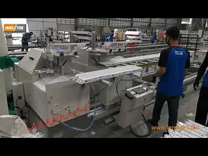Fenstek window making machine CNC double head cutting saw for upvc and aluminum profile ADS500X5000