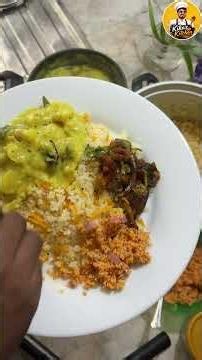 Breadfruit Curry, Dried Fish Fry, & Coconut Sambal with Rice 😋💙