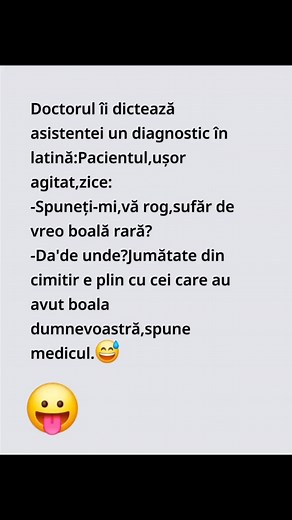 Când latina doctorului sună mai grav decât diagnosticul. 😅 #GlumeMedicale #IronieNeagră | Mary_Doy